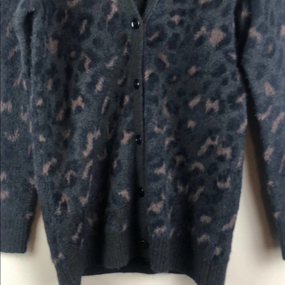 Ann Taylor Leopard Button Up Cardigan Sweater (MP) - Picture 2 of 8